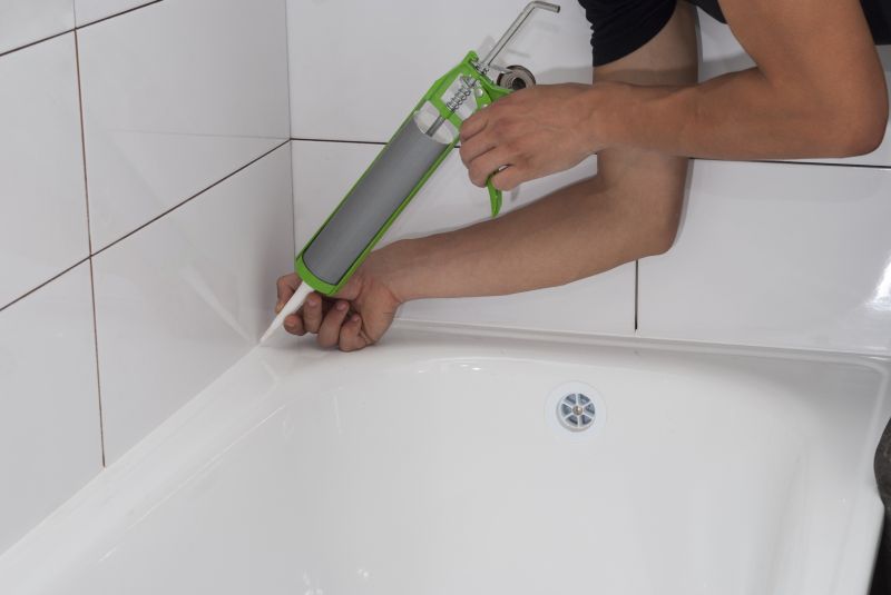 Close-up of Sealed Bathtub Edges